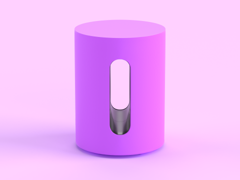Wireless Subwoofer Purple Modello 3D
