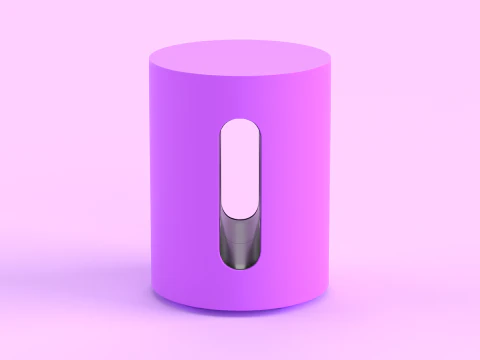 Wireless Subwoofer Purple 3D Model