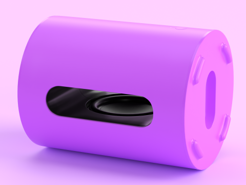 Wireless Subwoofer Purple Modello 3D