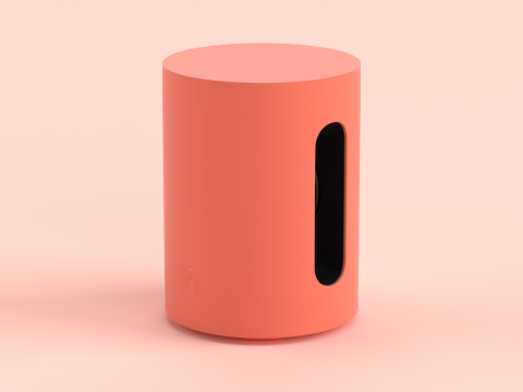 Wireless Subwoofer Red 3D Modell