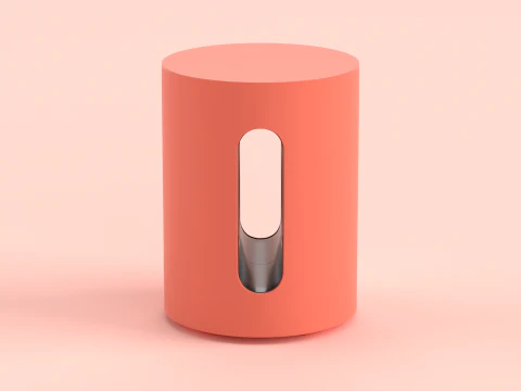 Wireless Subwoofer Red 3D Model