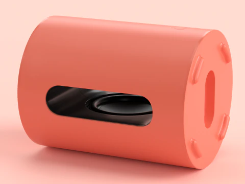 Wireless Subwoofer Red 3D Model