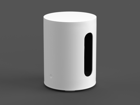 Wireless Subwoofer White 3D Modell