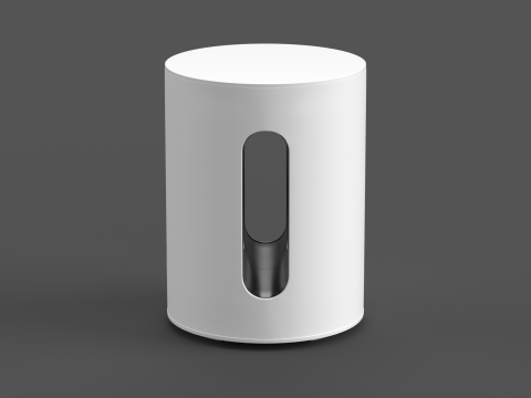 Wireless Subwoofer White 3D मॉडल