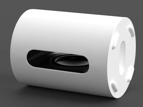 Subwoofer Nirkabel Putih Model 3D