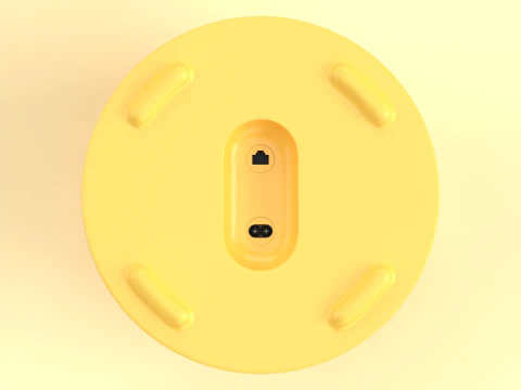 Subwoofer sem fio amarelo Modelo 3D