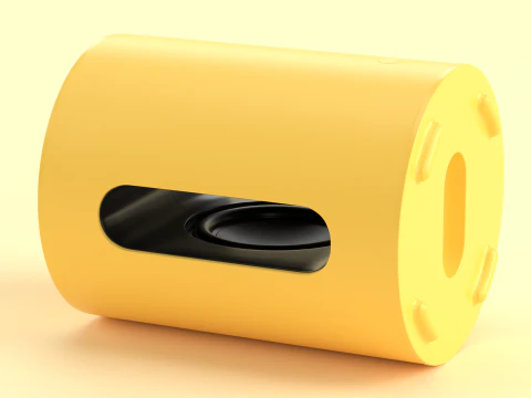 Subwoofer sem fio amarelo Modelo 3D