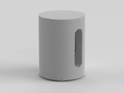 Subwoofer sem fio amarelo Modelo 3D