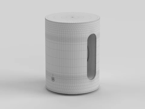 Subwoofer sem fio amarelo Modelo 3D