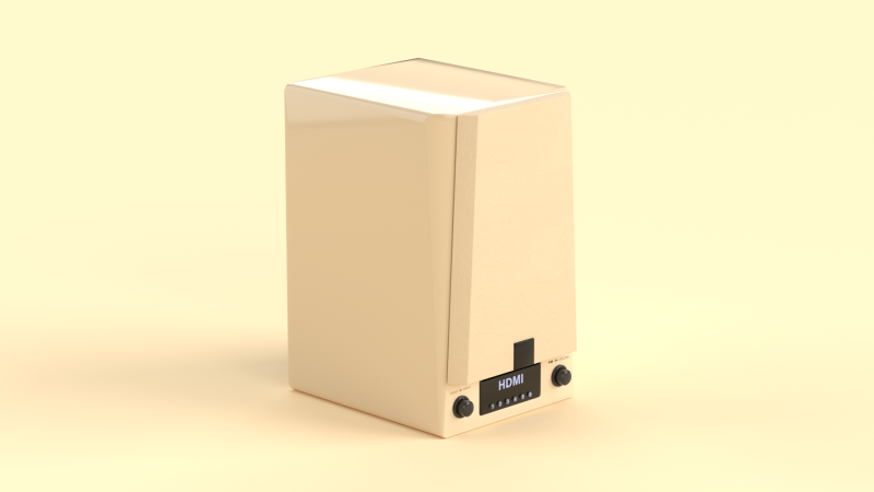 Prime Wireless Speaker Light Brown Model 3D .c4d .max .obj .3ds .fbx .stl .blend 