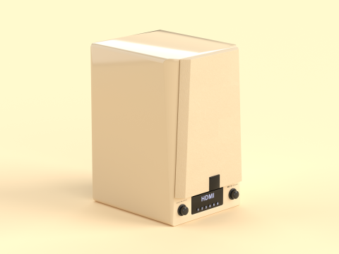 Prime Wireless Speaker Light Brown 3D Modell