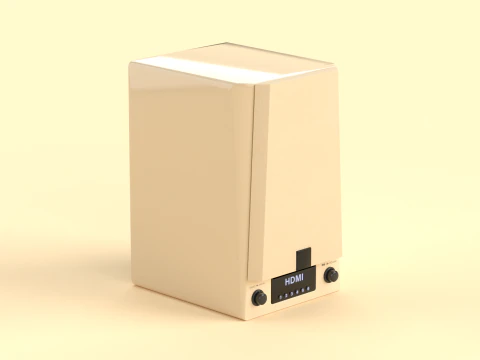 Głośnik bezprzewodowy Prime w kolorze jasnobrązowym Model 3D