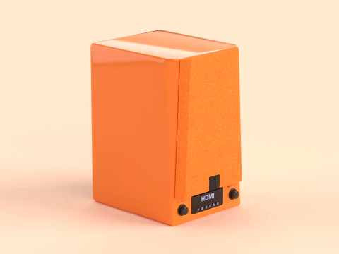 Głośnik bezprzewodowy Prime w kolorze pomarańczowym Model 3D