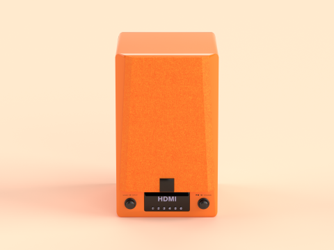 Prime Wireless Speaker Orange 3D Model