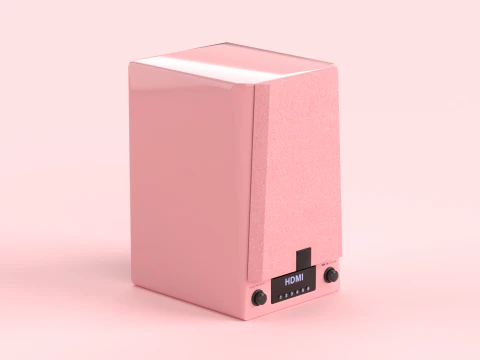 Głośnik bezprzewodowy Prime w kolorze r&oacute;żowym Model 3D