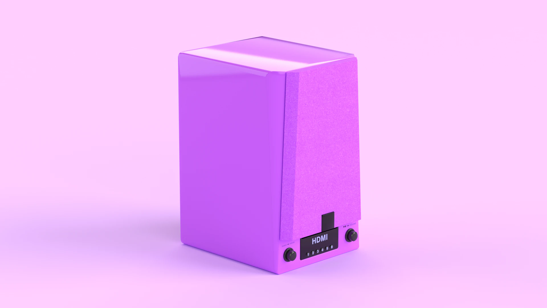 Prime Wireless Speaker Purple 3D Model .c4d .max .obj .3ds .fbx .stl .blend