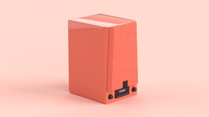 Prime Wireless Speaker Red 3D Model .c4d .max .obj .3ds .fbx .stl .blend 