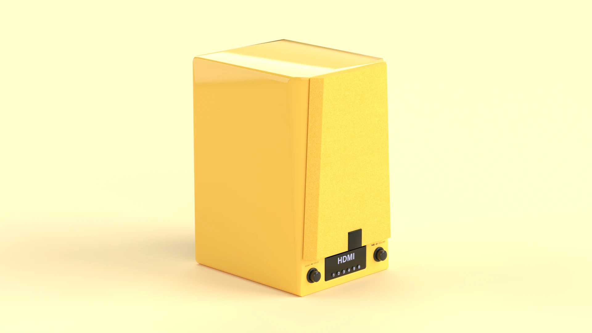 Prime Wireless Speaker Yellow 3D Model .c4d .max .obj .3ds .fbx .stl .blend 