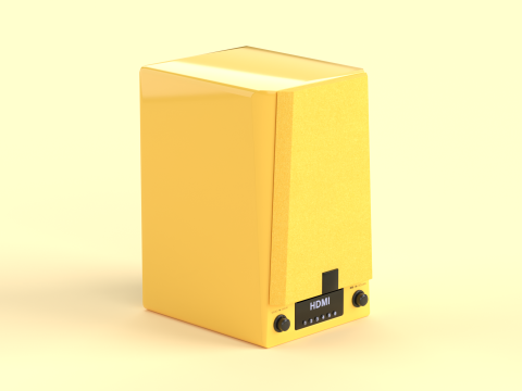 Prime Wireless Speaker Yellow 3D Modell