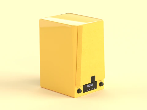 Głośnik bezprzewodowy Prime w kolorze ż&oacute;łtym Model 3D