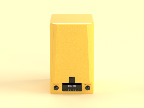 Prime Wireless Speaker Yellow Modelo 3D