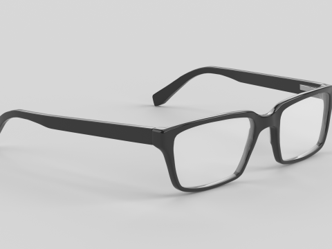 Wide Eyewear Glasses 3D Модель