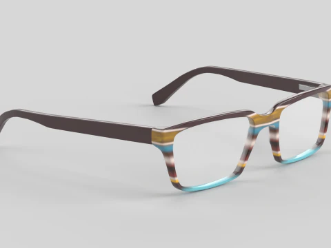 Wide Eyewear Glasses 3D Model