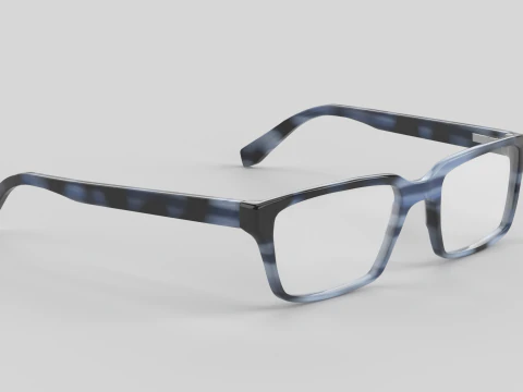 Wide Eyewear Glasses 3D Model