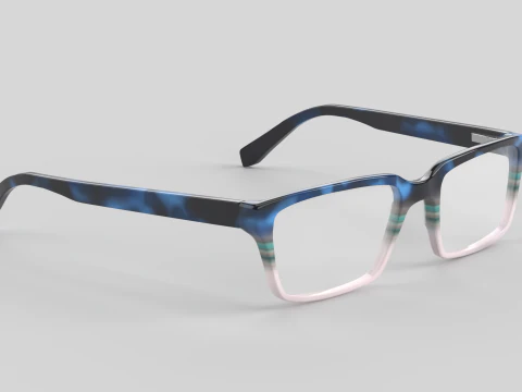 Wide Eyewear Glasses 3D Model