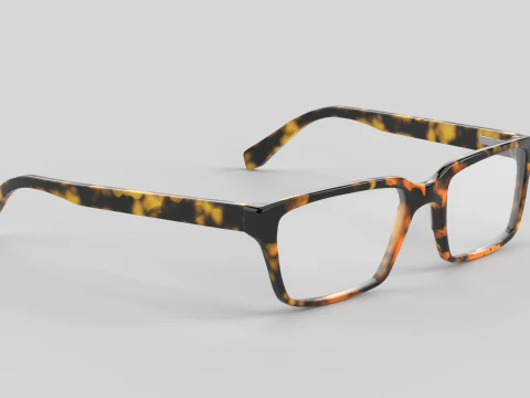 Wide Eyewear Glasses 3D Model
