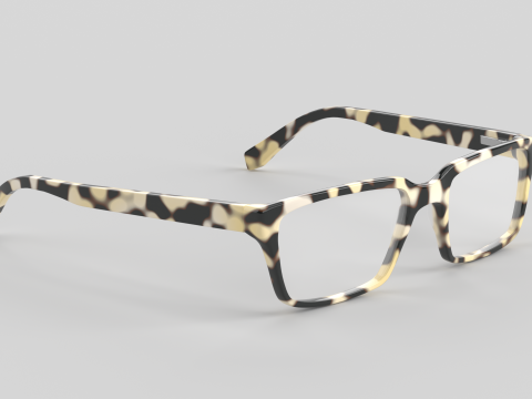 Wide Eyewear Glasses 3D 모델