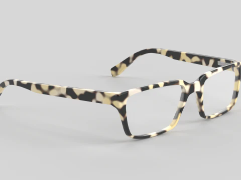 Wide Eyewear Glasses 3D Model