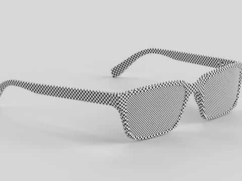 Wide Eyewear Glasses 3D Model