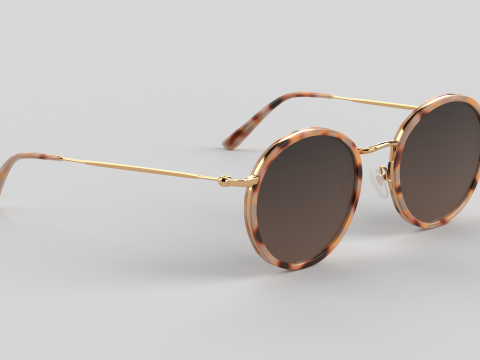 Amsterdam Eyewear Glasses 3D मॉडल