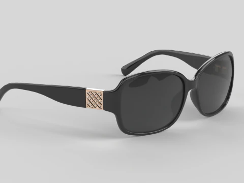 Óculos quadrados rosa Modelo 3D