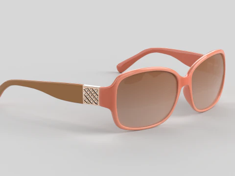 Square Rose Eyewear Glasses 3D Model