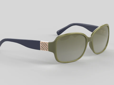 Square Rose Eyewear Glasses 3D Model