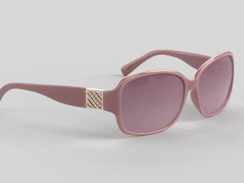 Square Rose Eyewear Glasses 3D Model