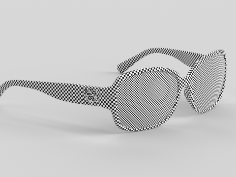 Square Rose Eyewear Glasses 3D Model