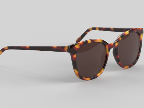 कैटआई आईवियर चश्मा 3D मॉडल