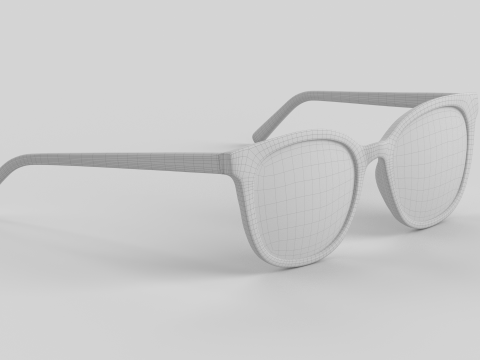 कैटआई आईवियर चश्मा 3D मॉडल