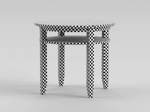 Cadeira de mesa redonda Modelo 3D