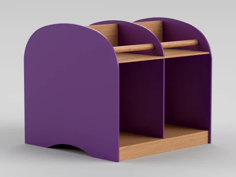 Wood BookShelf 3D Model