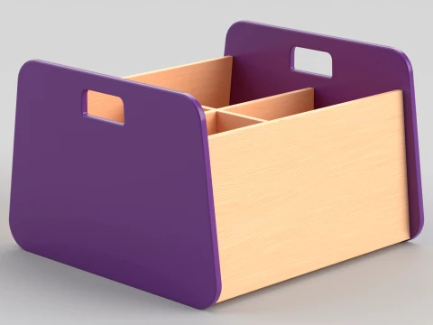 Four Section Tray 3D Model