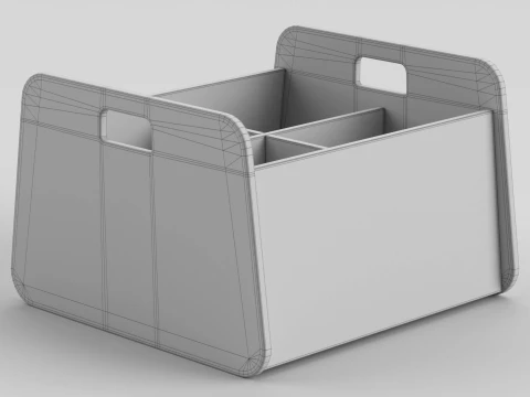 네 섹션 트레이 3D 모델