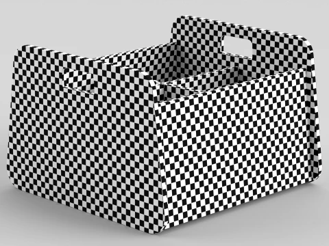 네 섹션 트레이 3D 모델