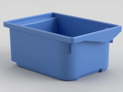 積み重ね可能なプラスチック保管庫 3Dモデル