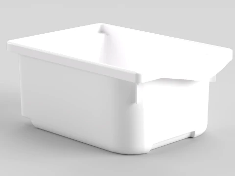 積み重ね可能なプラスチック保管庫 3Dモデル