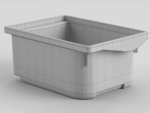 積み重ね可能なプラスチック保管庫 3Dモデル