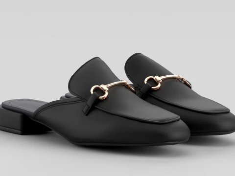Sandale Ranae Noir Modèle 3D